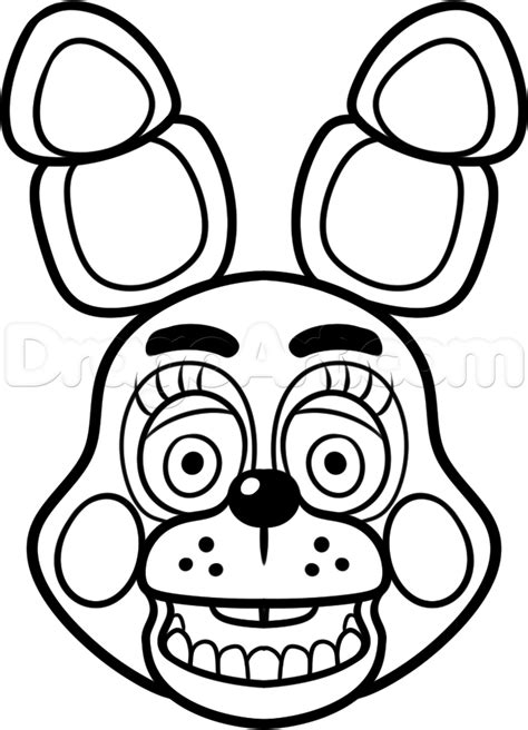 How to Draw Toy Bonnie From Five Nights at Freddys 2, Step by Step ...