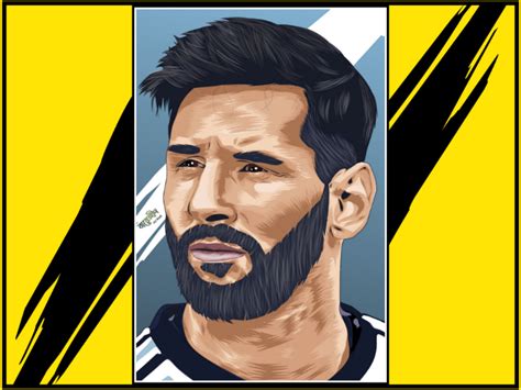 Cartoon portrait using mobile device #lionel messi by Ali Bayazid on Dribbble