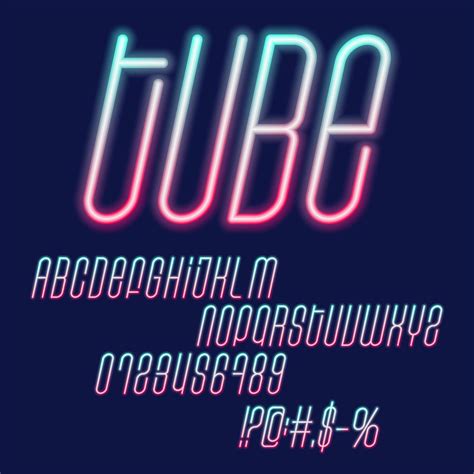 Tube Neon vector font set 1840165 Vector Art at Vecteezy