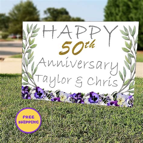 Happy Anniversary Yard Sign Drive by Anniversary Lawn Sign - Etsy ...