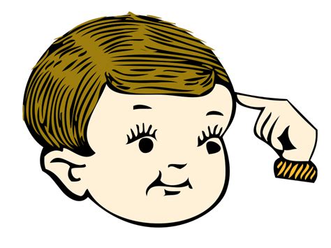 Pointing at your head - Openclipart