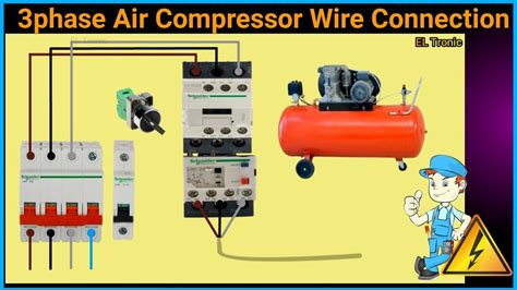 3phase Air Compressor Wire Connection | how to wire 3 phase air ...