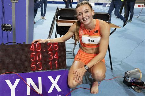 Femke Bol breaks 41-year world record in the women's indoor 400 meters ...