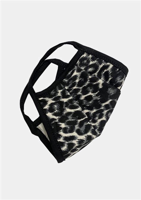 Leopard Print Protective Face Mask - Black | Dolls Kill