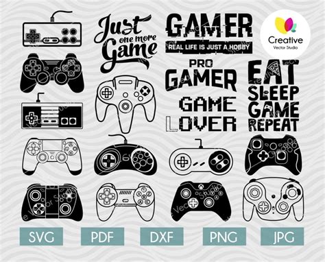 Video Game Controller SVG, DXF Bundle, Xbox svg, Gamer, Gaming vector design, Poster, Clipart ...