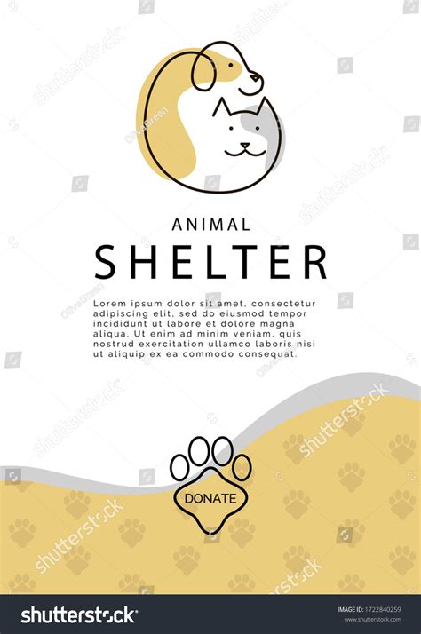 Animal Shelter Poster Template Vector Logo Stock Vector (Royalty Free) 1722840259 | Shutterstock