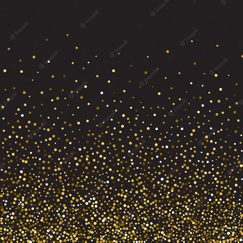 Premium Vector | Golden glitter shine texture on a black background