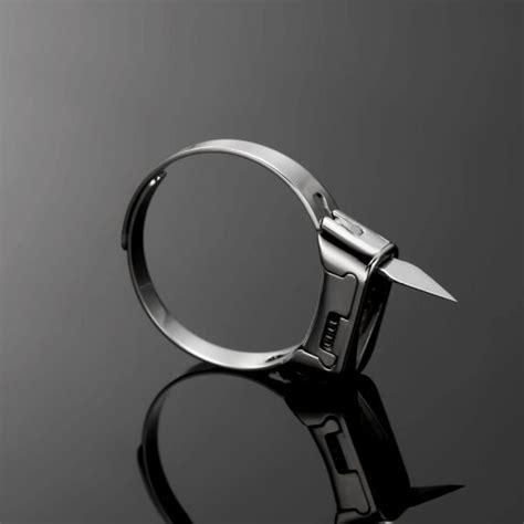 Self Defense Ring Multifunctional Stainless Steel Knife Ring Adjustable Open Ring - Thpensai ...