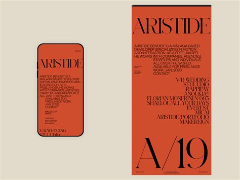 Aristide, N04 Behance Case by Ben Mingo Web Design, Graphic Design, Layout Design, Site ...