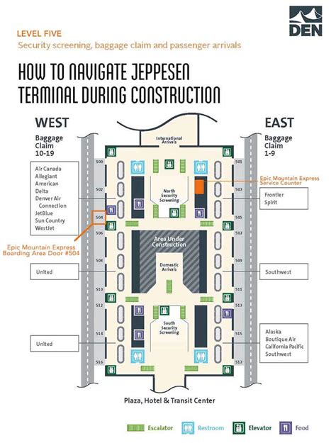 Denver International Airport Baggage Claim Map