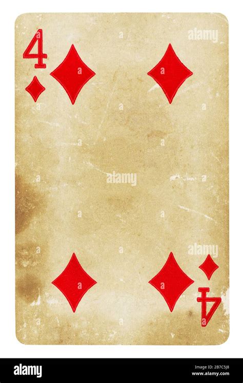 4 of diamonds card hi-res stock photography and images - Alamy