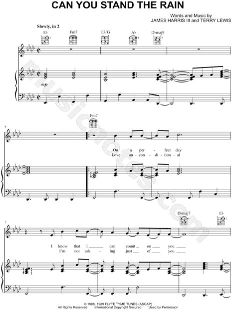 New Edition "Can You Stand the Rain" Sheet Music in F Minor - Download & Print - SKU: MN0183037