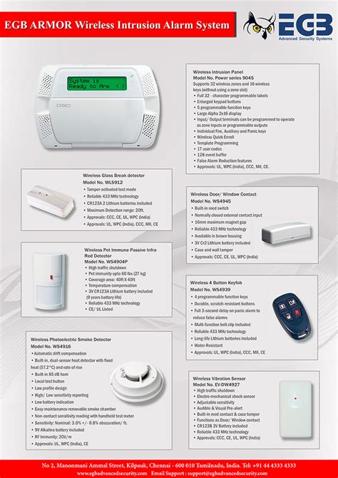 Electronic security devices, Armor wireless intrusion alarm systems ...