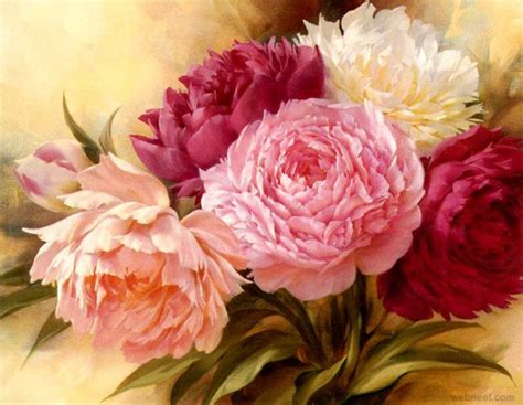 40 Beautiful and Realistic Flower Paintings for your inspiration