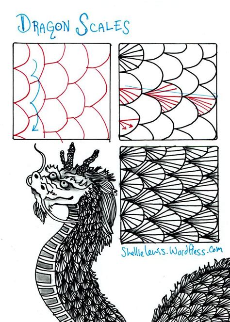 an image of dragon scales drawn on paper