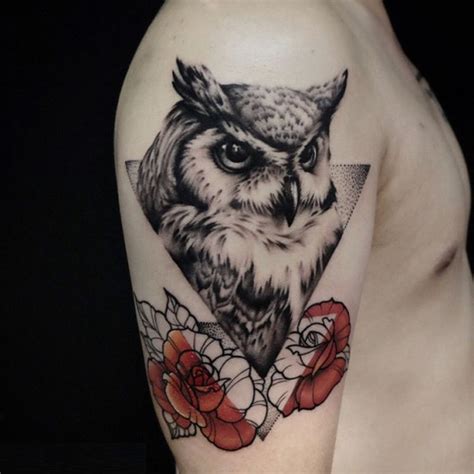 Details 90+ about geometric owl tattoo latest - Billwildforcongress