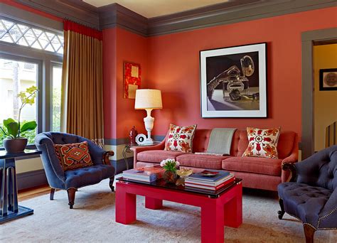 Цветные интерьеры | decoriruemdom.ru | Living room red, Eclectic living room, Living room color