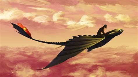 1920x1080 Resolution Hiccup and Toothless Flying 1080P Laptop Full HD Wallpaper - Wallpapers Den