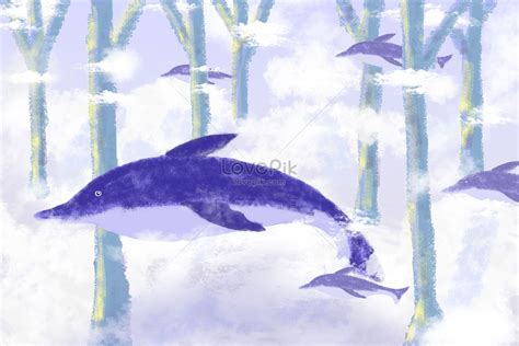 A winter dolphin illustration image_picture free download 400087582_lovepik.com