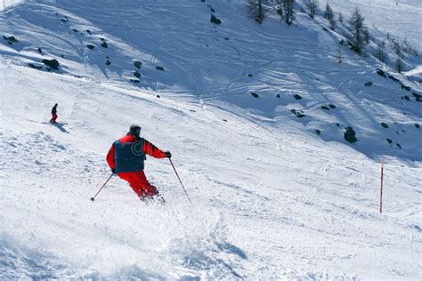 Skiing in Alps stock image. Image of mont, fast, racing - 3403123