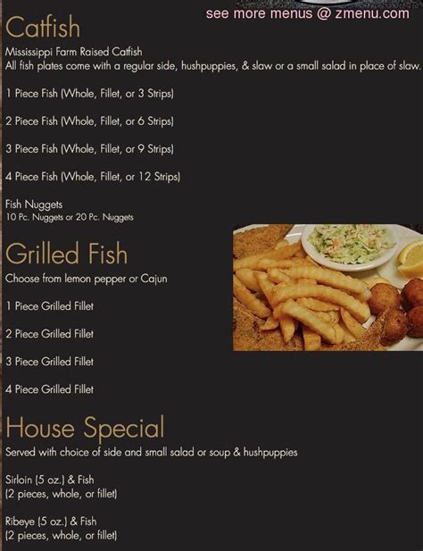 Menu at The Dinner Bell Steak & Fish desserts, Corinth, S Harper Rd #6645