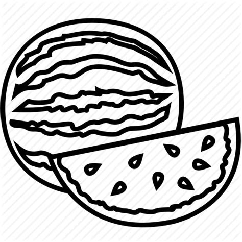 Watermelon Line Drawing | Free download on ClipArtMag