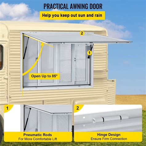 VEVOR Concession Stand Serving Window Food Truck Service Awning 60x36in ...