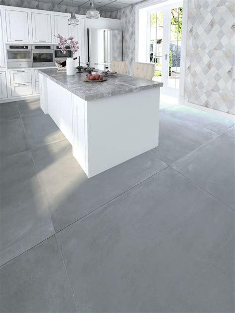 XXXL Concrete Charcoal Indoor Floor Tiles 1200x1200 (mm) XXL Floor ...