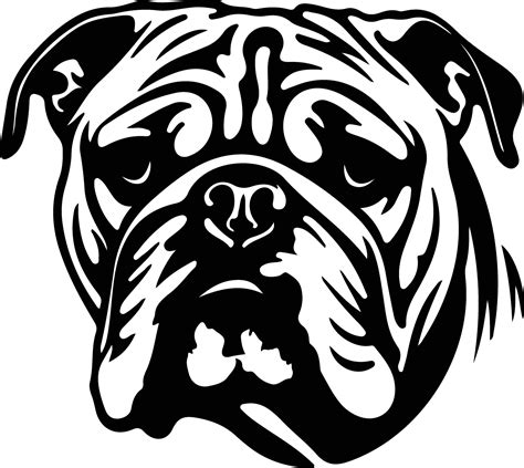 Bulldog black silhouette 38100228 Vector Art at Vecteezy