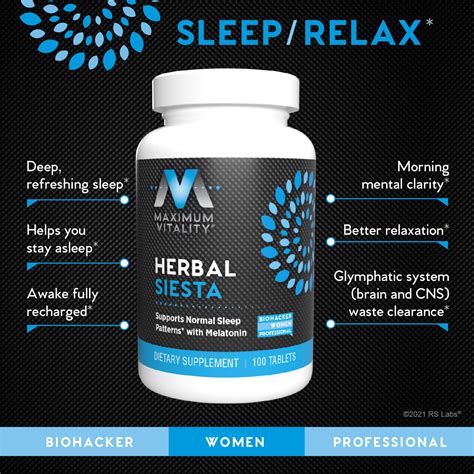 Herbal Siesta | 100 Tablets | Sleep Support Supplement