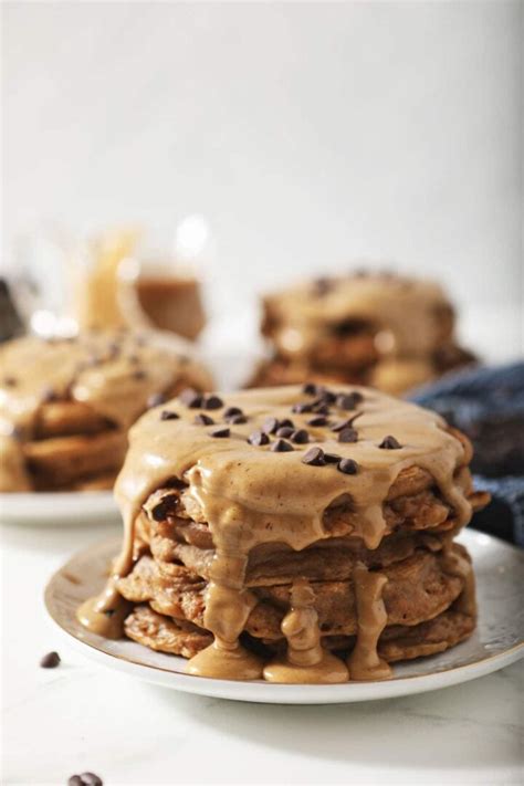 Coffee Pancakes with Chocolate Chips - Dessert for Two