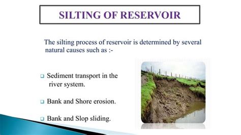 reservoir siltation and desiltation