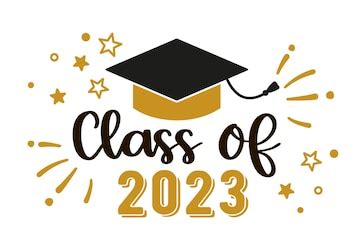 Clase de 2023 felicitaciones de graduación en la universidad escolar o universidad inscripción ...