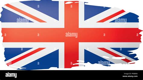 United Kingdom flag, vector illustration on a white background Stock ...