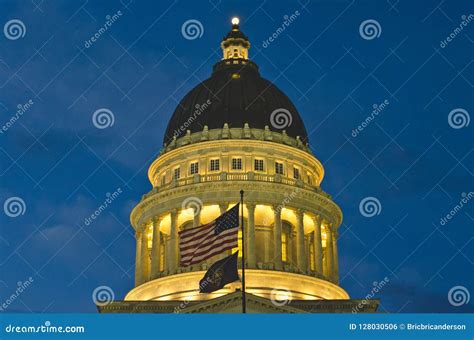 The Dome and the Flag of the Utah State Capitol Stock Photo - Image of fills, bakcgrounds: 128030506