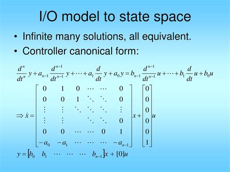 State space model State space model: linear: where: u: input y: output ...