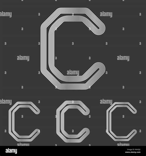 Silver line c logo design set Stock Vector Image & Art - Alamy
