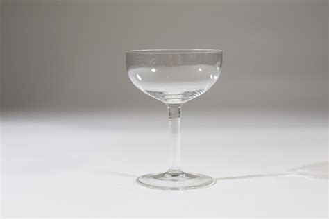 8 Champagne Coupe Crystal Glasses - 4.5oz Mid Century Modern Hollywood ...