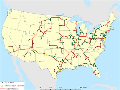 US Power Plant Emissions and CO2 Pipelines - A Response to Climate Change