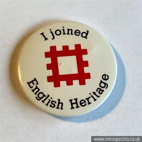 I Joined English Heritage Badge - RetroSpectro