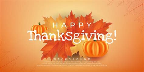 Premium Vector | Banner realistic happy thanksgiving template