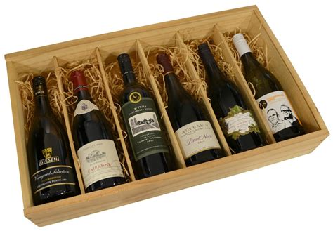 Gift Box Wooden Six Pack - Fine Wine Delivery