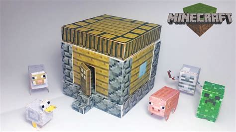 Minecraft Papercraft House Big : How To Make A 3d Minecraft Bee Free Printable Papercraft Oh ...