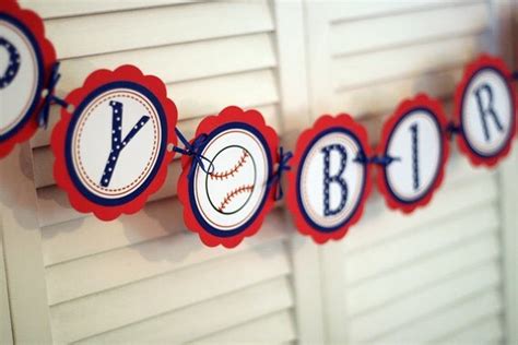 Baseball HAPPY BIRTHDAY Banner baseball party decorations in