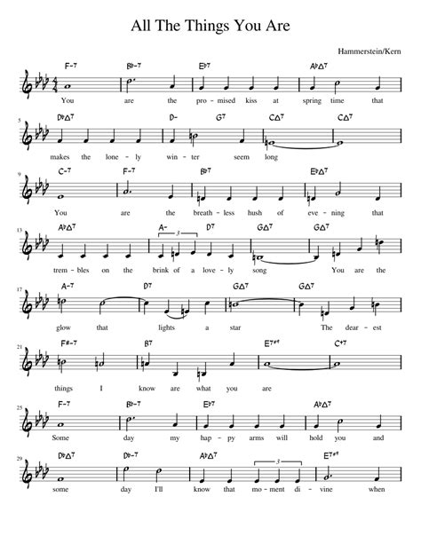 All The Things You Are Sheet music for Piano (Solo) | Musescore.com