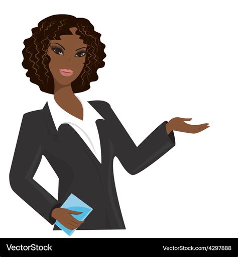 African american business woman cartoon Royalty Free Vector