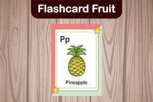 Flashcard Fruit - Pineapple Graphic by VeniaStudio · Creative Fabrica