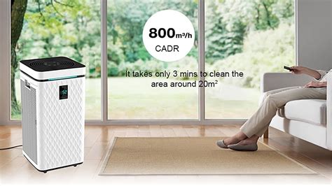 Office Air Purifier for Large Room With H13 HEPA Filter, 800 Big CADR ...