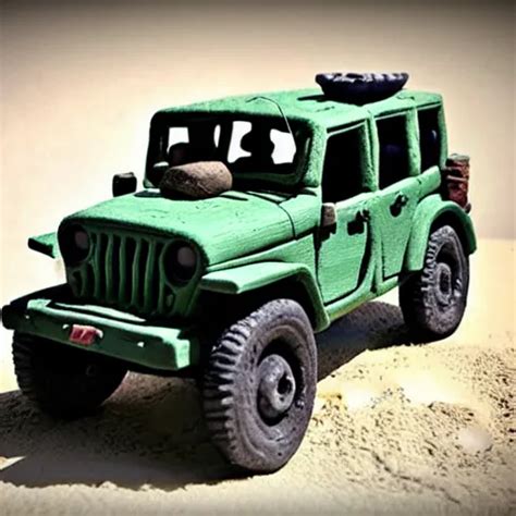 a Jeep made out of clay, claymation | Stable Diffusion