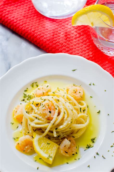 Lemon Spaghetti with Shrimp - A Grande Life